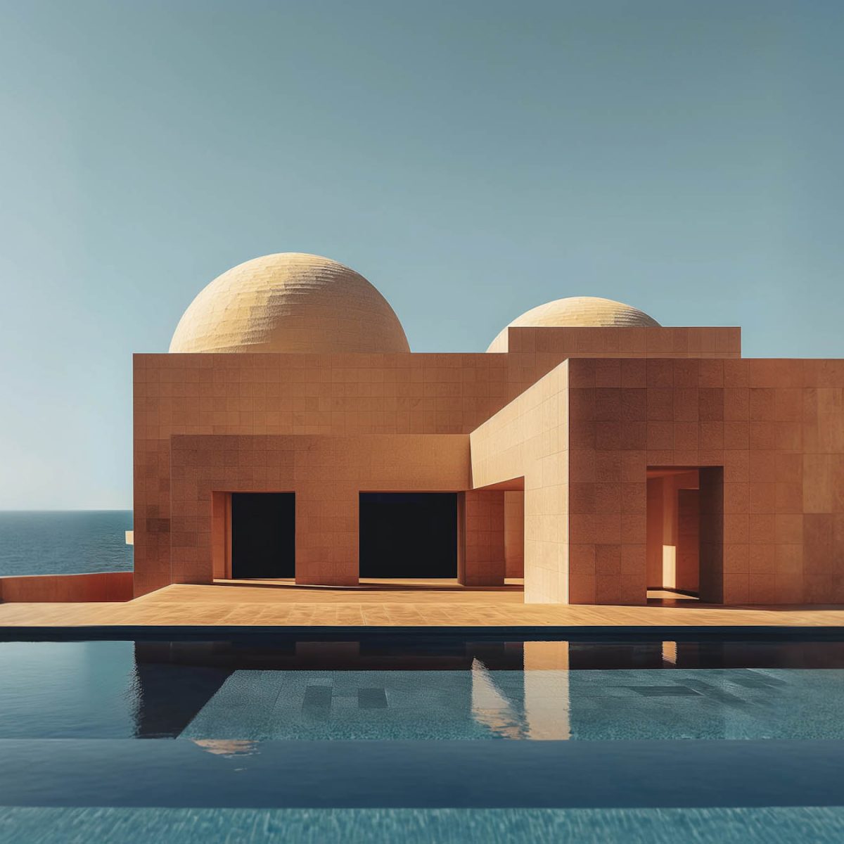 Modern Minimalist Architecture with Domes